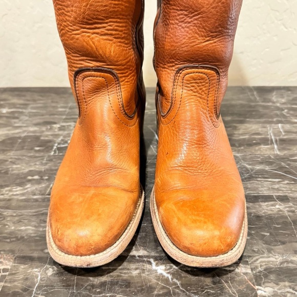 Frye Tan Leather Riding Boots - Picture 6 of 9